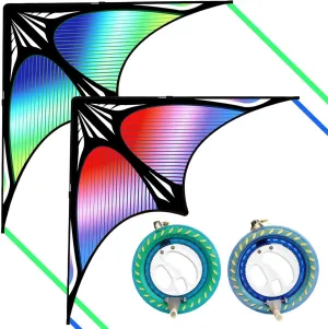 Hoofer Large Beach Kite and Reel Winder with 650ft String for Kids and Adults, Single Line Kite, Extremely Easy to Fly for Beginners