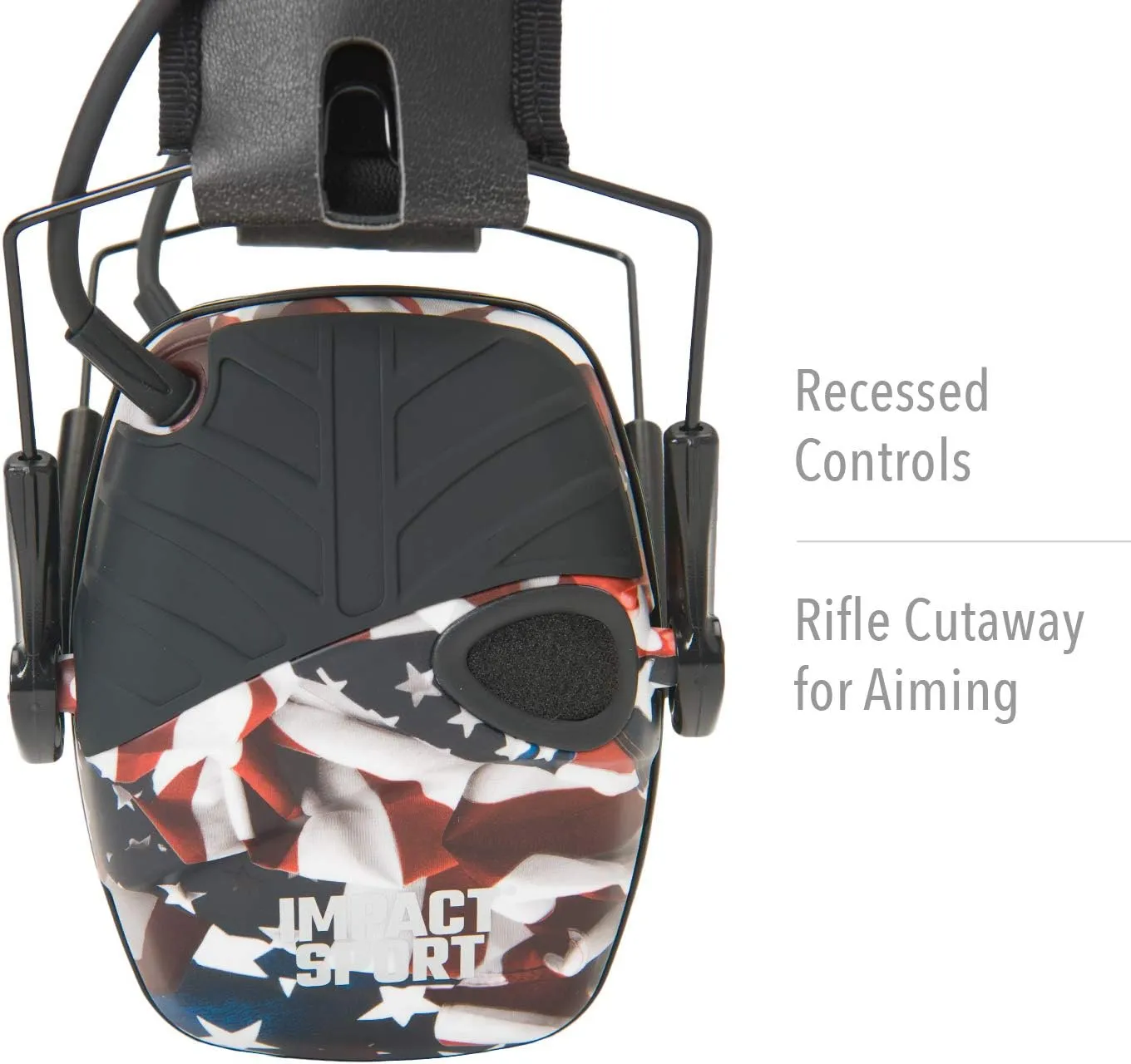 Howard Leight by Honeywell Impact Sport Sound Amplification Electronic Shooting Earmuff, ONE NATION