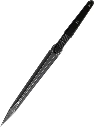 HUAAO 9.4in Tactical Fixed Blade Knife with Sheath, 440C Stainless Steel Black Blade Aviation Aluminum Handle, for EDC Outdoor Tactical Survival Camping Hunting