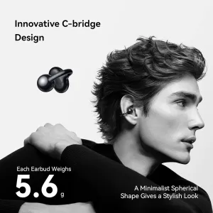 HUAWEI FreeClip Wireless Earbuds - Open Ear Bluetooth Earphones with Long Lasting Battery & AI Crystal Clear Sound - Lightweight in-Ear Headphones with IP54 Resistance to Dust & Water