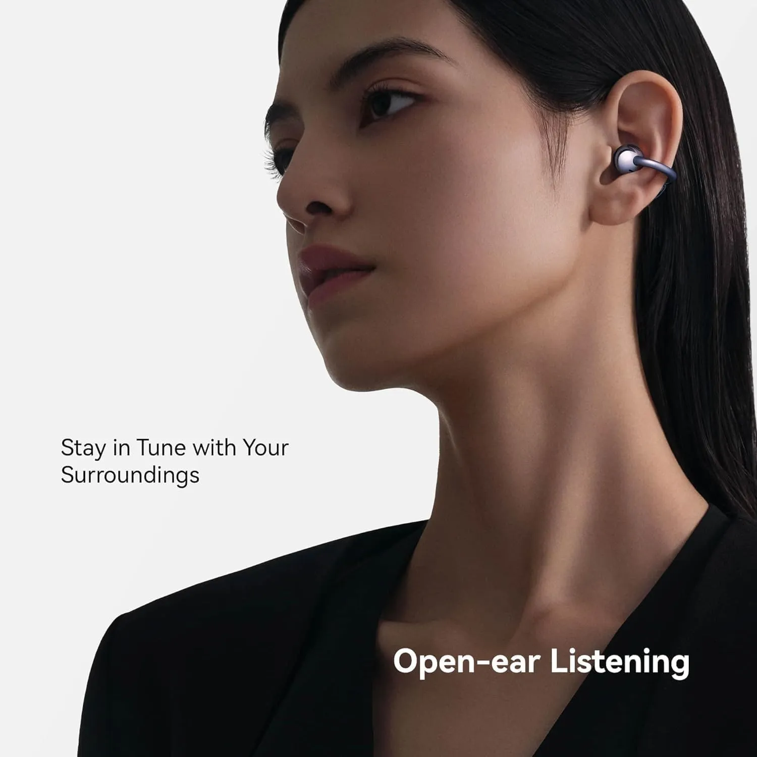 HUAWEI FreeClip Wireless Earbuds - Open Ear Bluetooth Earphones with Long Lasting Battery & AI Crystal Clear Sound - Lightweight in-Ear Headphones with IP54 Resistance to Dust & Water