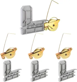 HUIKANGSHENG 4 Sets Sliding Screen Door Rollers,1-1/4" Concave Steel Ball Bearing,with Screen Door Corner Insert, Screen Door Roller Replacement Kit Compatible with Arcadia