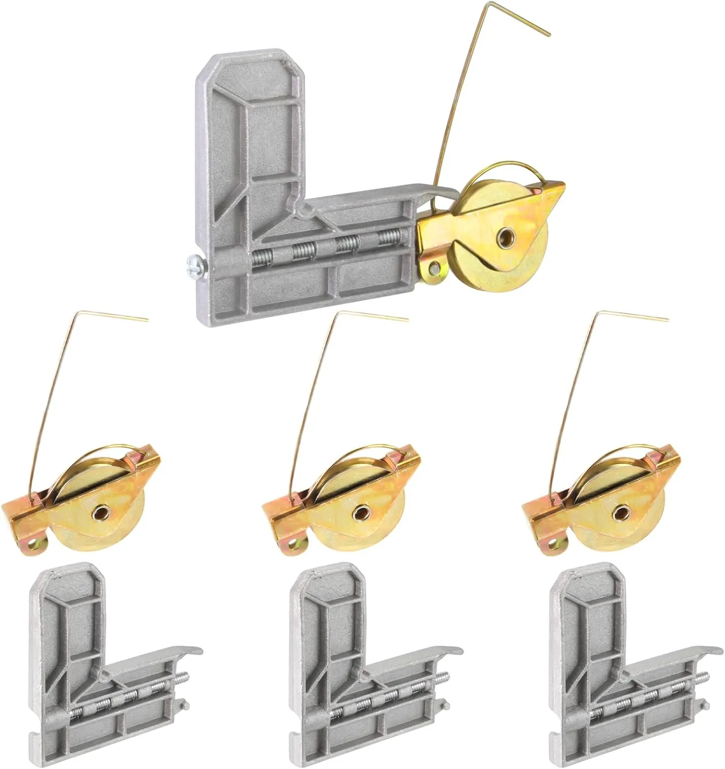 HUIKANGSHENG 4 Sets Sliding Screen Door Rollers,1-1/4" Concave Steel Ball Bearing,with Screen Door Corner Insert, Screen Door Roller Replacement Kit Compatible with Arcadia