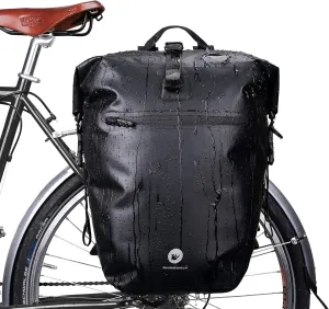 HUNTVP 27L Bike Pannier Bag Backpack Multifunctional Bicycle Bag Cycling Bicycle Rear Seat Trunk Pack Bag Bike Saddle Bag Backseat Pack Bag(Black)
