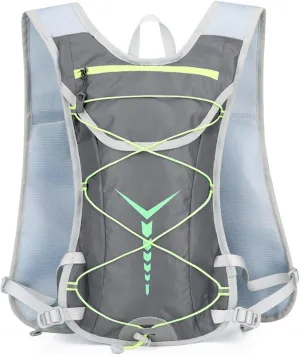 Hydration Running Backpack with Water Bladder, Professional Vest for Cycling, Running, Hiking & Camping, Lightweight (Orange)