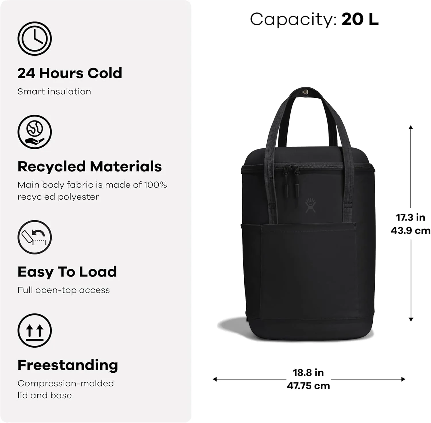 Hydro Flask Cooler Backpack for Beach, Beverages and Travel - Insulated Soft Lunch Bag - 20 L Capacity in Agave Green