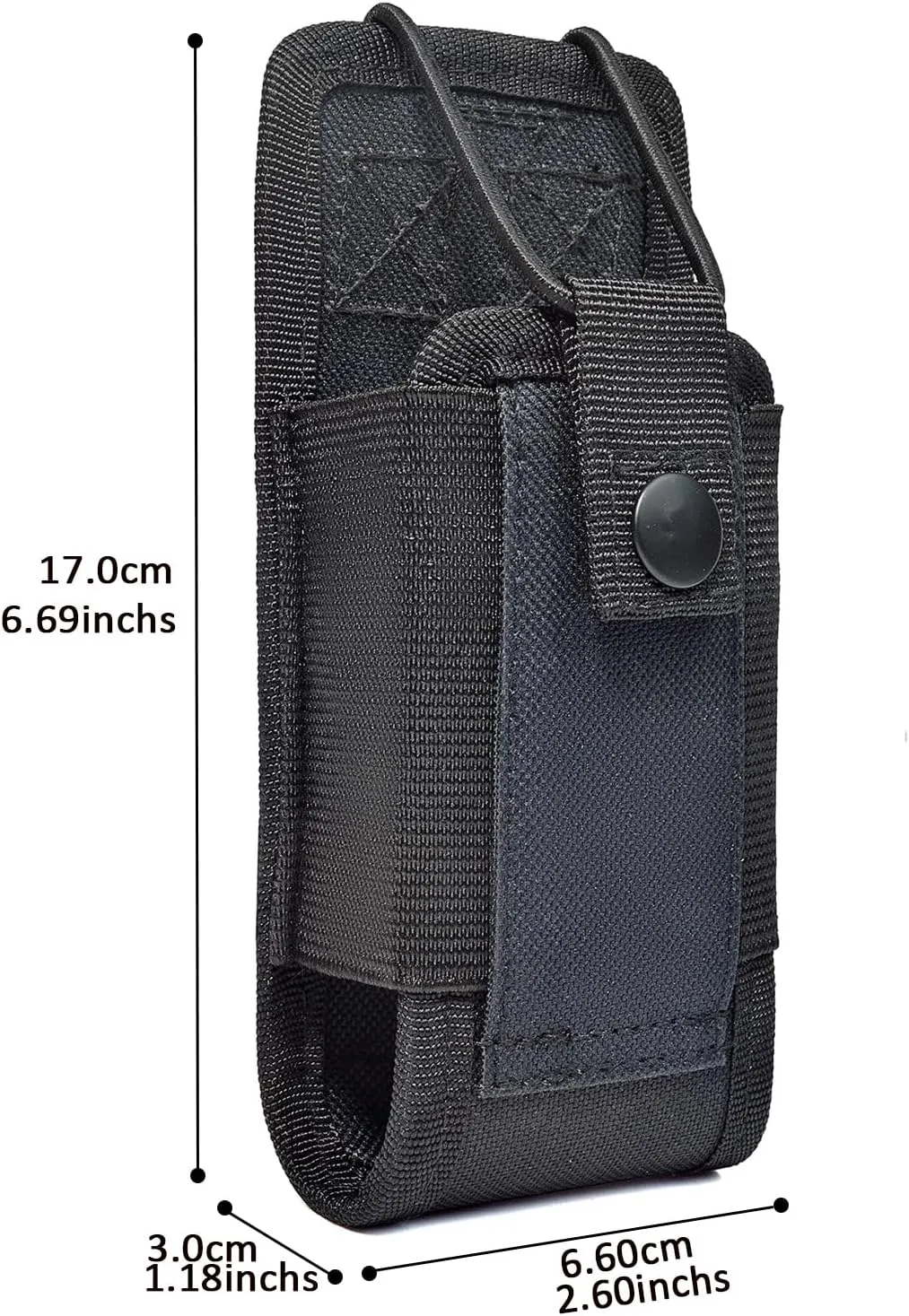 HYS MOLLE Radio Pouch Nylon Case, Tactical Holster Pouch for Duty Belt, Walkie Talkie Radio Holster for Motorola GP328 PRO5150 GP320 GP340 MTX960 RDU4100 RMV2080 Handheld Two Way Radio (Pack of 2)