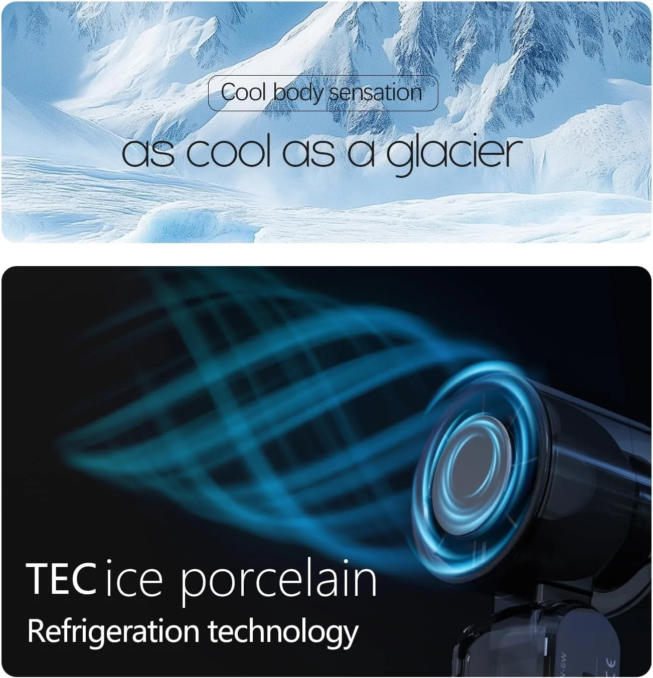 IceRush Turbo – Handheld Fan with Instant Cooling Plate & LED Light, Transparent Case Design, 100 Levels Adjustable, 3600mah Long Battery Life, 135° Tilt Foldable,for Travel, classroom use (White)