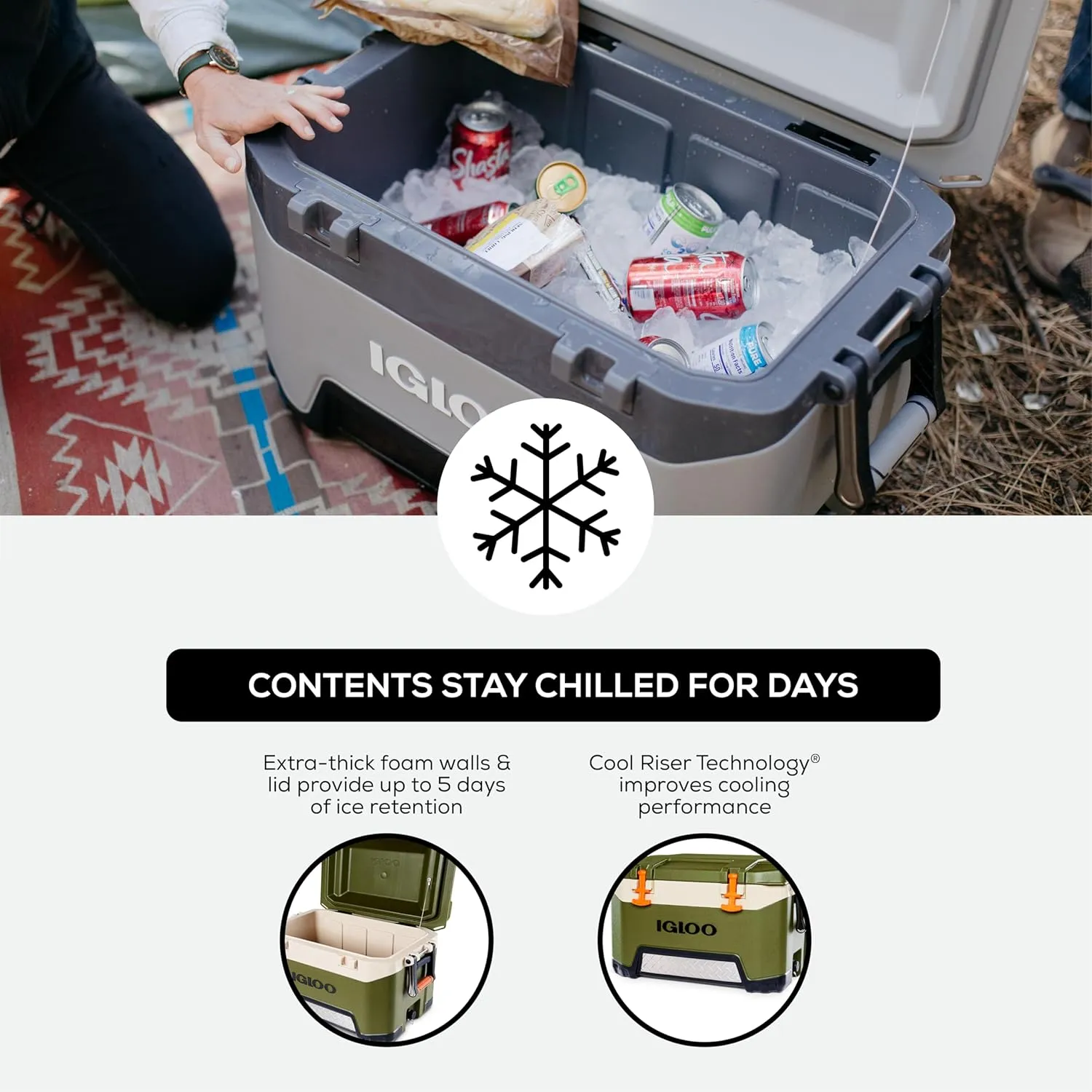 Igloo BMX 52 Quart Cooler with Cool Riser Technology