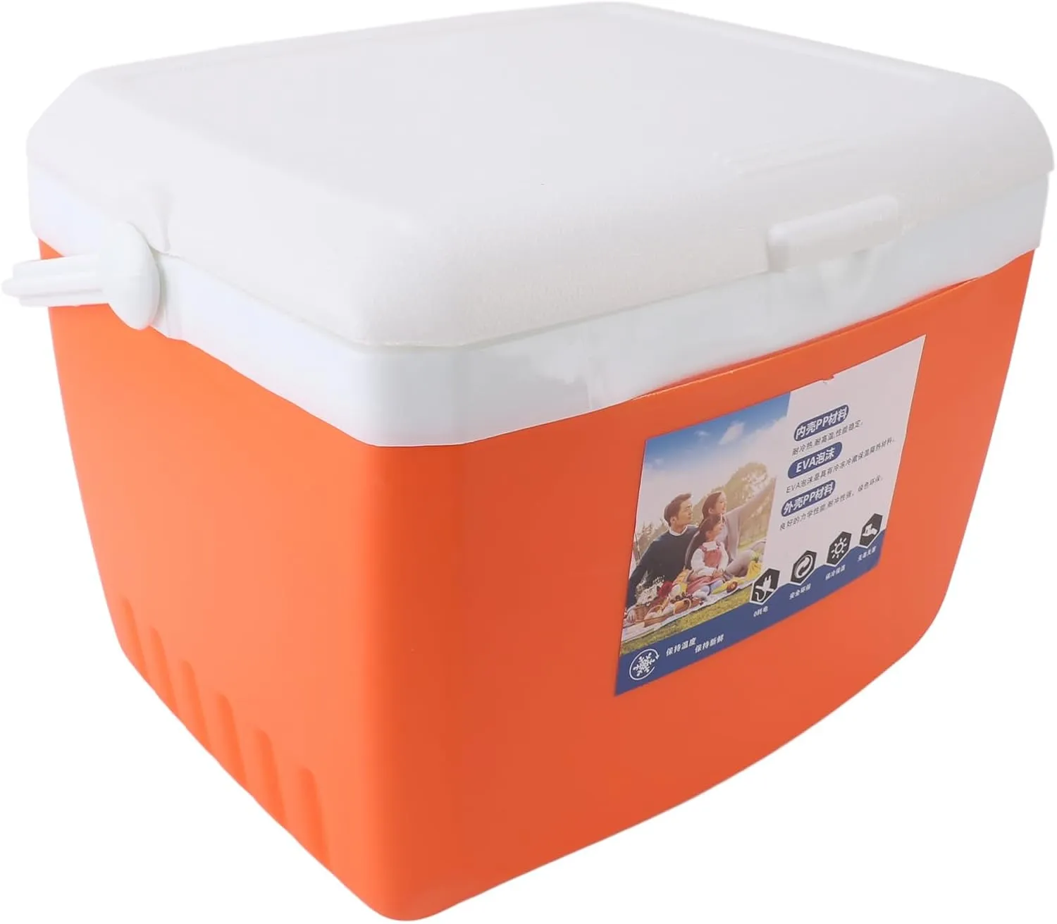 Insulated Cooler, 13L Portable Cooler Box Camping Coolers Leakproof Outdoor Cooler with Carry Handle Small Cooler Hard Shell for Beach, Drink, Beverage, Camping, Picnic, Fishing,