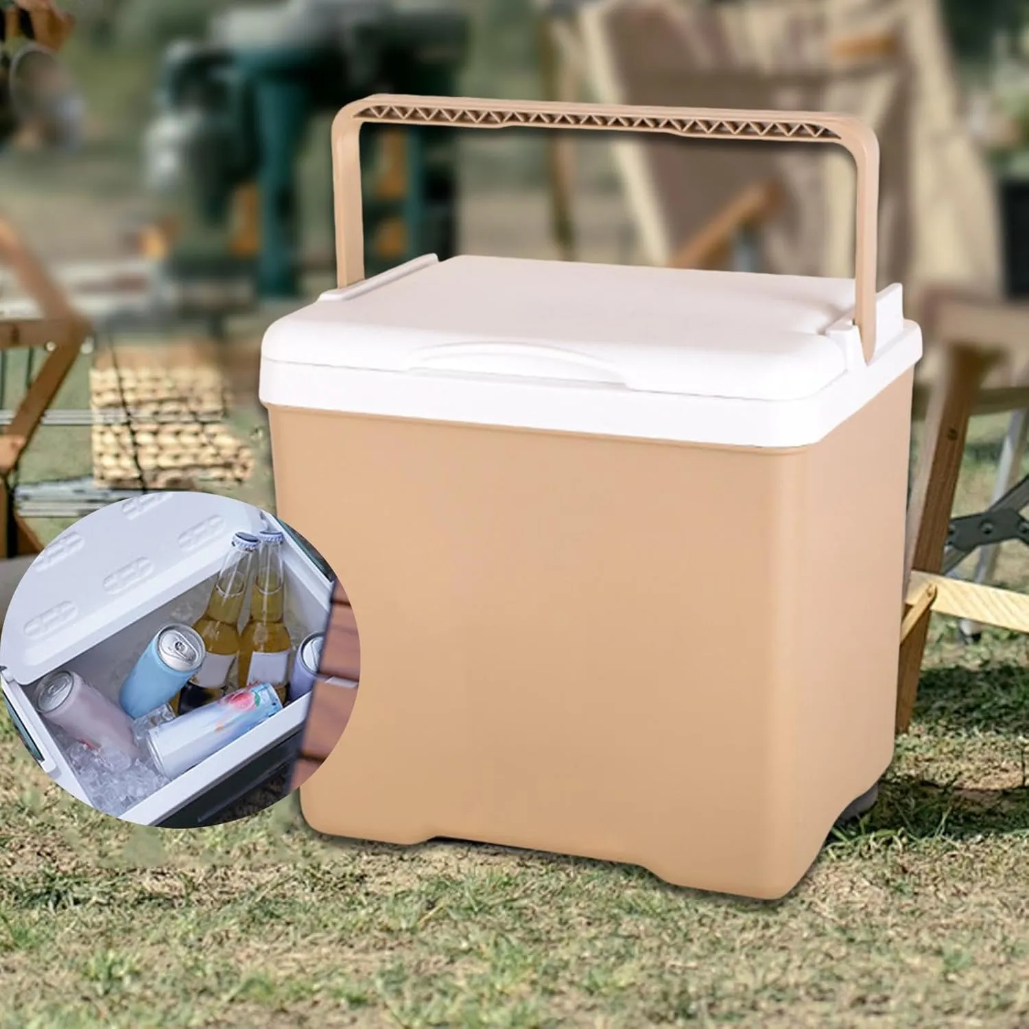Insulated Cooler Box Hard Coolers Lightweight Durability Large Capacity Ice Retention Cooler Cooling Chest for Fishing BBQ