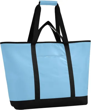 Insulated Cooler Tote Bag Keeps Food Hot or Cold Reusable Shopping Bags for Groceries with Zipper for Beach Travel Picnics