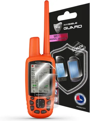 IPG for Garmin Alpha 50 / Astro 320-430-900 Dog Tracking Handheld Screen Protector (2 Units) Invisible Touch Screen Sensitive Ultra HD Clear Film Anti Scratch Skin Guard - Smooth for Alpha50