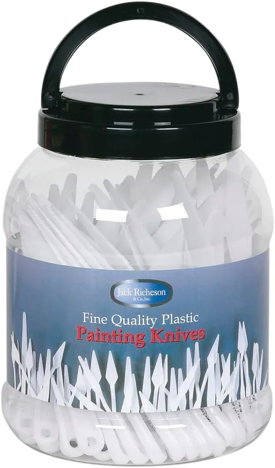 Jack Richeson Bulk Palette Knife Set, Plastic Blade (Set of 60)