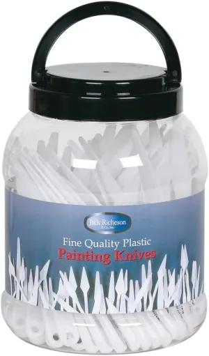 Jack Richeson Bulk Palette Knife Set, Plastic Blade (Set of 60)