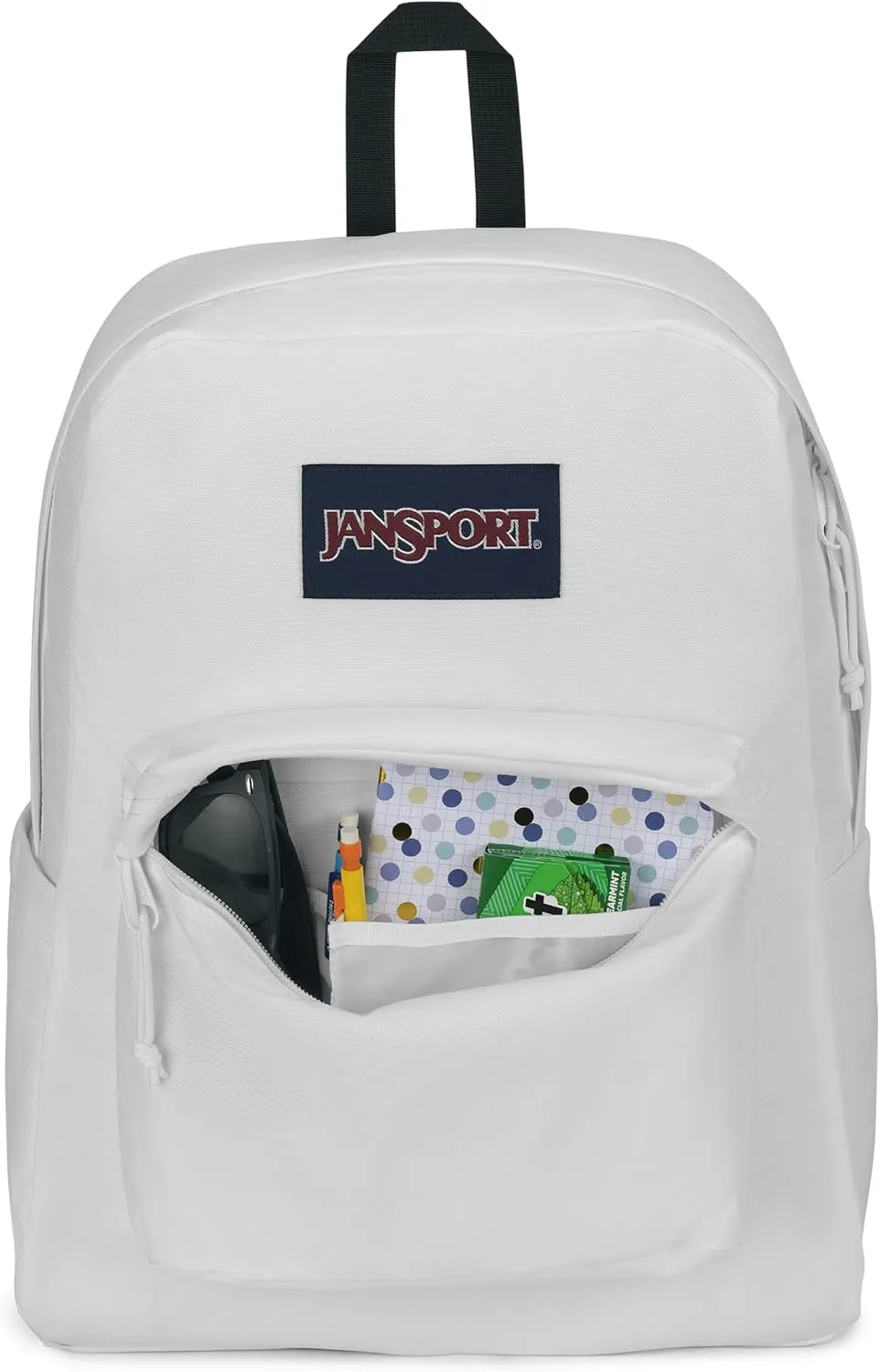 JanSport Superbreak Backpack - Durable, Lightweight Premium Backpack, White