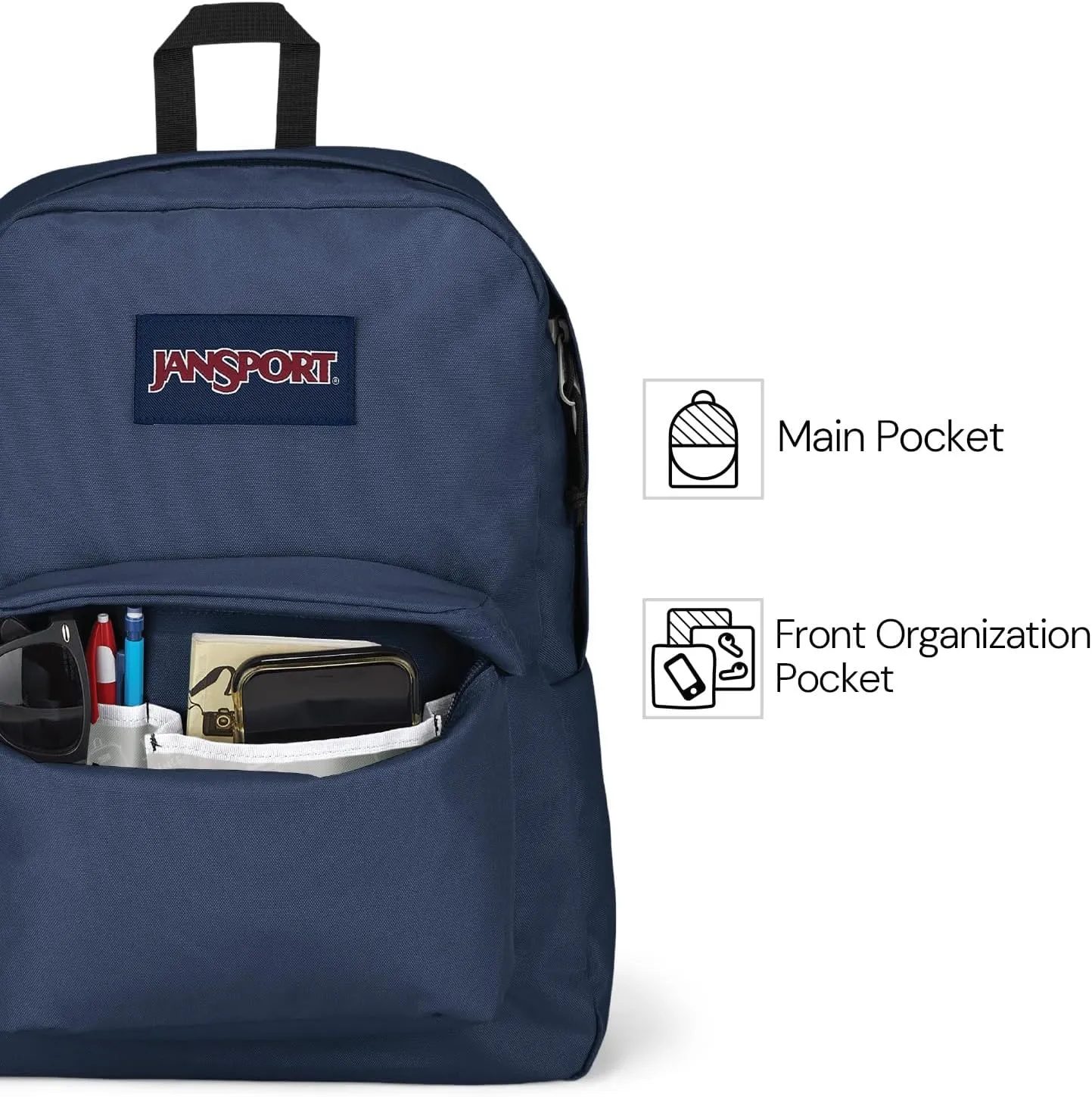 JanSport SuperBreak One Backpacks - Durable, Lightweight Bookbag with 1 Main Compartment, Front Utility Pocket with Built-in Organizer - Premium Backpack, Pastel Lilac