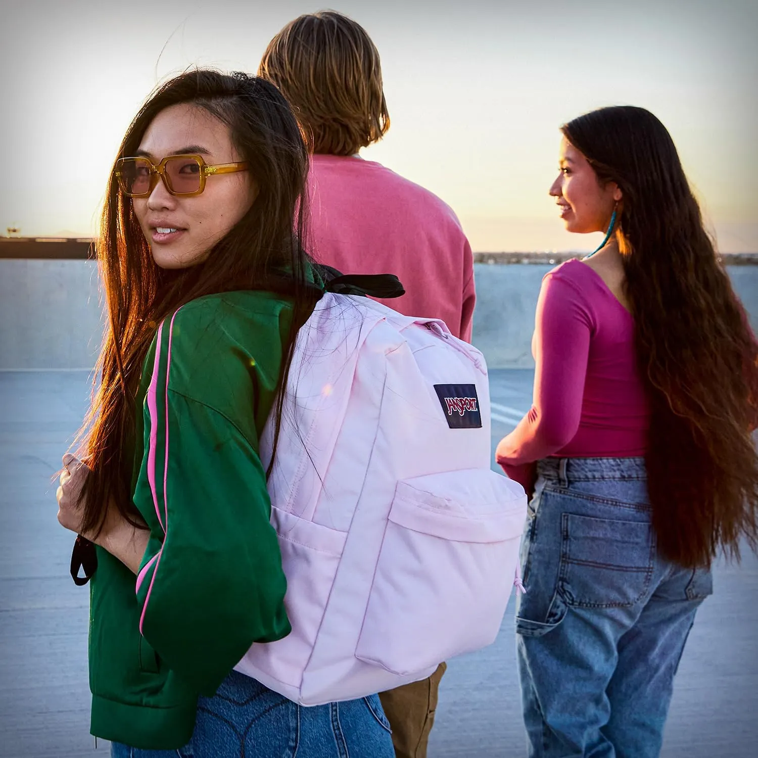 JanSport SuperBreak One Backpacks - Durable, Lightweight Bookbag with 1 Main Compartment, Front Utility Pocket with Built-in Organizer - Premium Backpack, Pastel Lilac