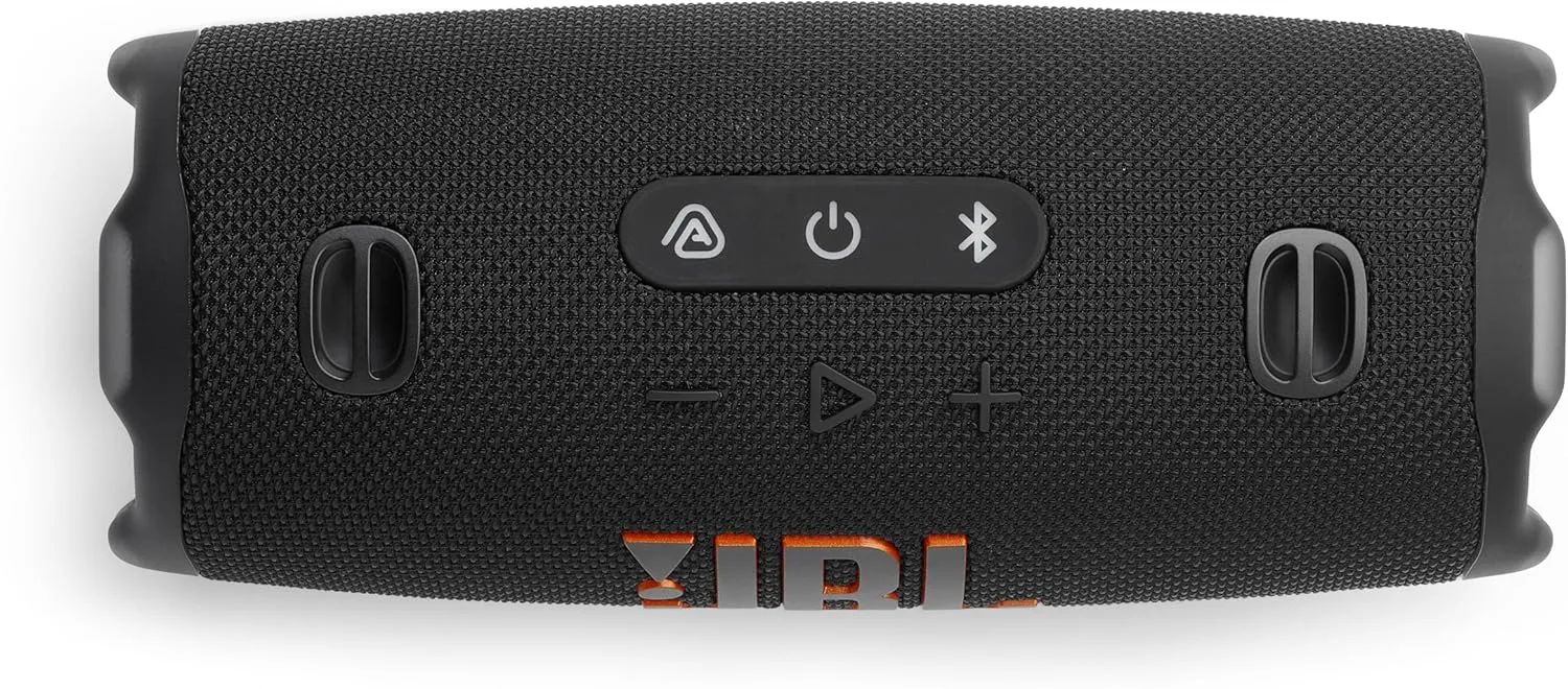 JBL Charge 6 - Portable Waterproof & Drop-Proof Bluetooth Speaker, Bold Pro Sound with AI Sound Boost, 28Hrs of Playtime, Built-in powerbank & Comes with a Sturdy/Removable Carrying Strap (Black)