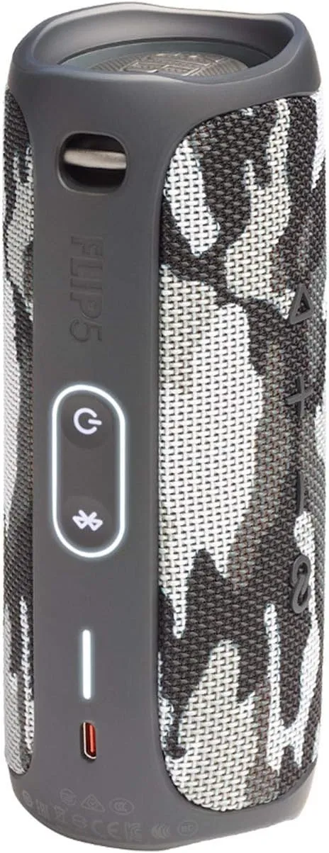 JBL Flip 5 (Black Camo)   Bundle with divvi! Protective Hardshell Case