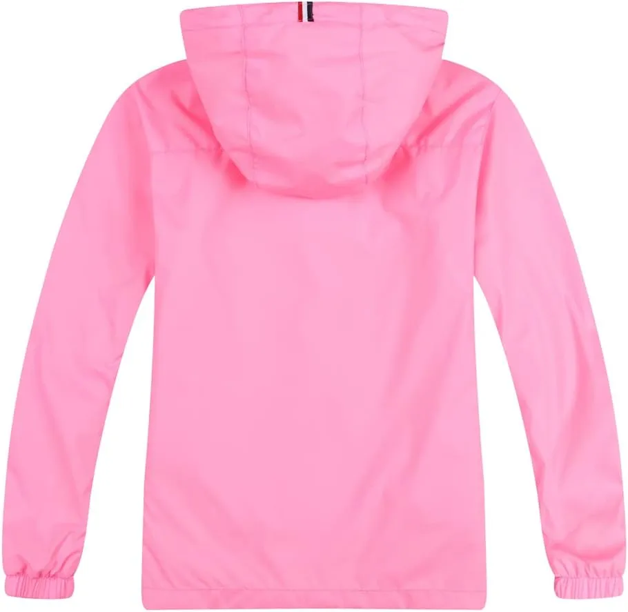 Jingle Bongala Boys Girls Lightweight Breathable Raincoat Waterproof Hooded Rain Jacket Windbreaker Easy to Fold
