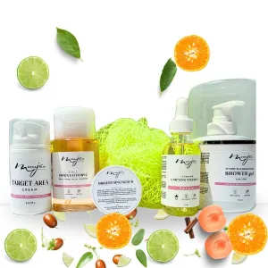 Jolie’s Full Body & Face Brightening Kit | Exfoliating Soap, Nourishing Cream, Hydrating Lotion & Body Scrub – Promotes Smooth, Radiant, Even-Toned Skin