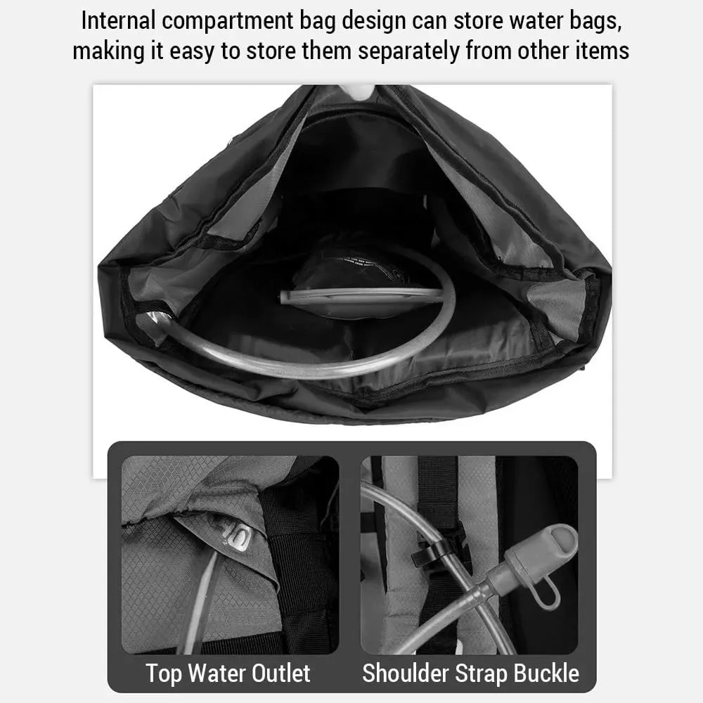 JSEIAJB Waterproof Backpacking Mountaineering Backpack 60L Hiking Backpack Large Capacity Camping Backpack