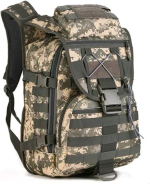 Jungle Leopard Tactical Backpack 40L Military Backpack 900D Nylon Waterproof Army Rucksack Camping Hiking Fishing Hunting Bag(S413-40-ACU)