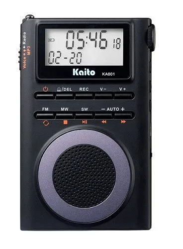 Kaito KA801 DSP Shortwave radio with MP3 Player and Recorder