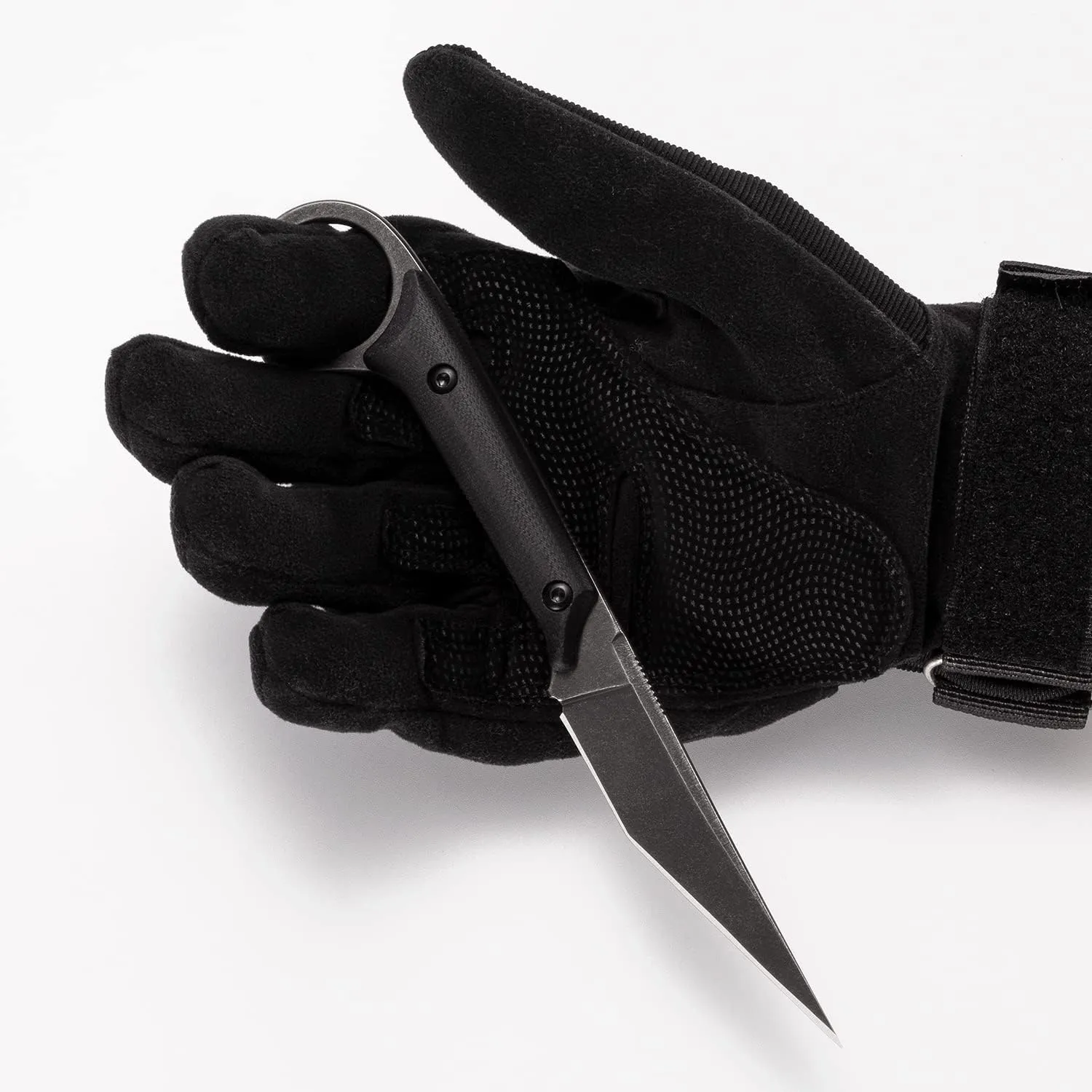 Karambit Fixed Blade Knife Hiking Camping Knife Survival Knives & Hunting Knives EDC Utility Tactical straight Knife with Knife Sheath (Black)