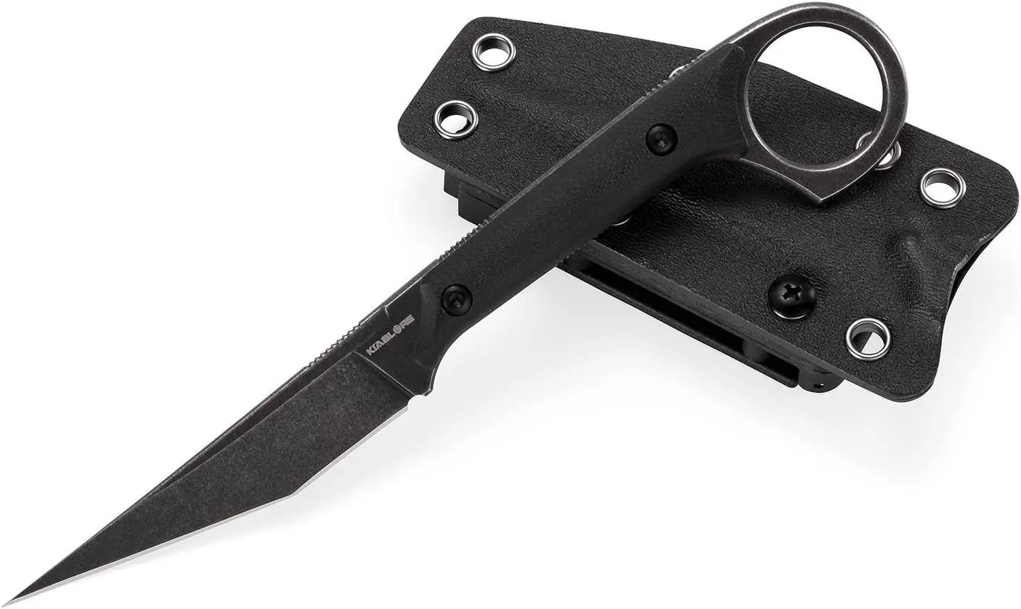 Karambit Fixed Blade Knife Hiking Camping Knife Survival Knives & Hunting Knives EDC Utility Tactical straight Knife with Knife Sheath (Black)