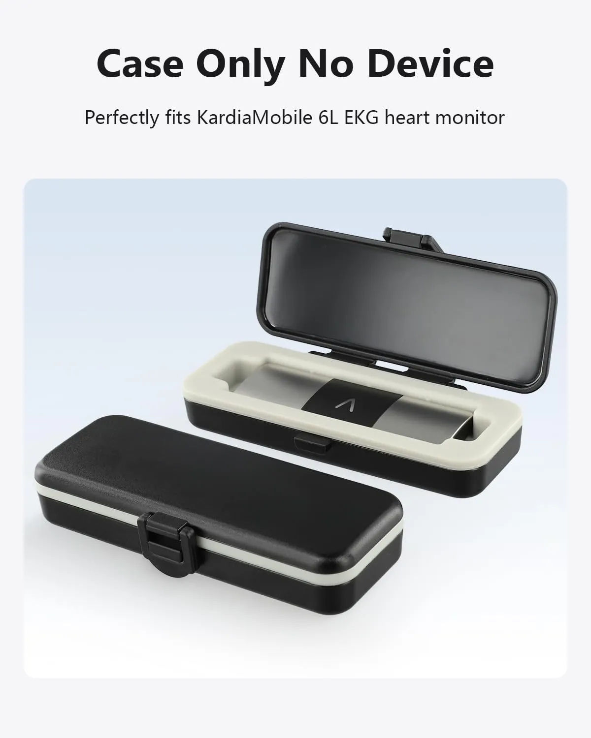 Kardia Mobile Case Only for KardiaMobile 6L 1L EKG Heart Monitor, KardiaMobile 6L 1L Case with Silicone Pad for Travel and Portable, Protect Kardia (CASE ONLY)
