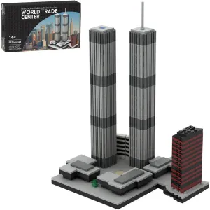 KAROYD Architecture 1/2000 World Trade Center (1973-2001) Building Kit, Micro Archit Series Building Set (982PCS), 20S13PEY6531K310JXK156