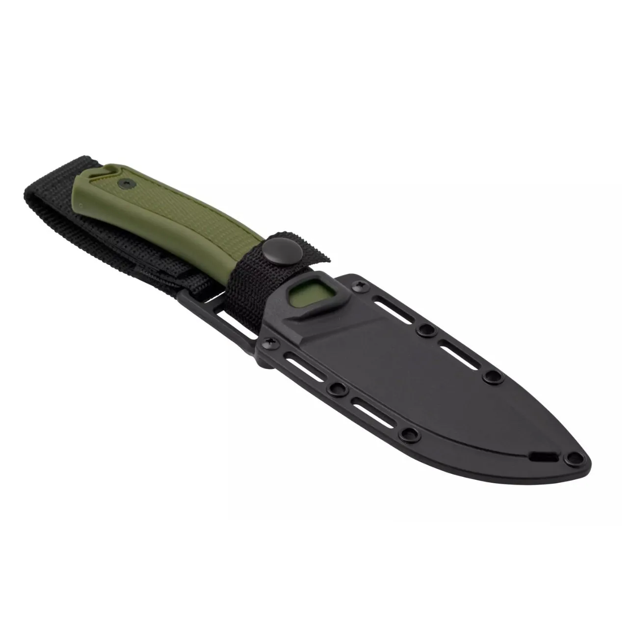 Kershaw Deschutes Skinner Gut Hook Fixed Blade Knife D2 Stone Wash Rubberised Handle, GFN Sheath
