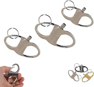Keychain Lighter，Forever Match Lighter Key Chain，Metal Match Keychains Waterproof Matches，Small and Compact Waterproof Lighters (Silver,3pc)