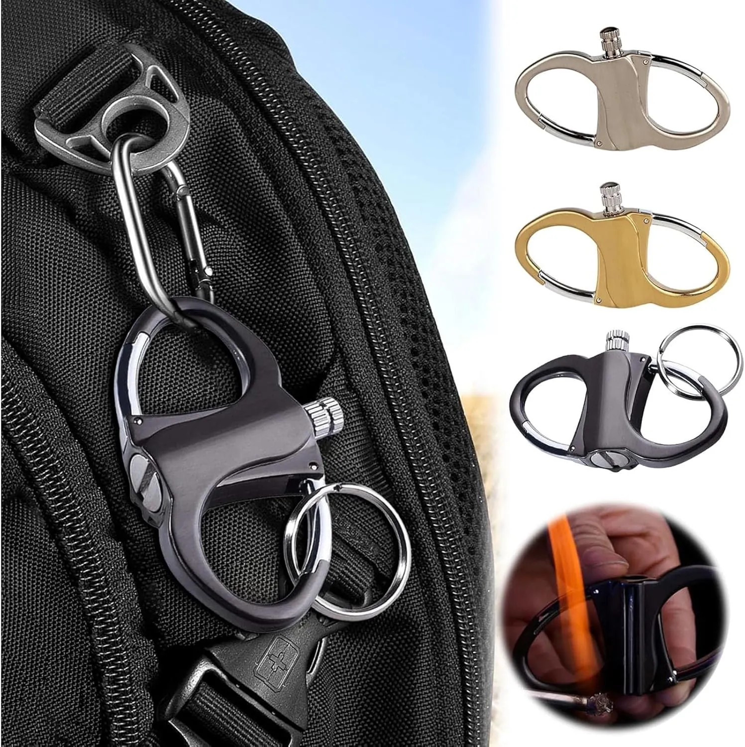 Keychain Lighter，Forever Match Lighter Key Chain，Metal Match Keychains Waterproof Matches，Small and Compact Waterproof Lighters (Silver,3pc)