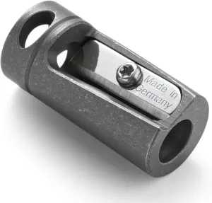 KeyUnity KT00 Titanium Alloy Handheld Pencil Sharpener, German Steel Blade, Single Hole Manual Pencil Sharpener for Colored Pencils, Crayons, and More, Ideal for School Office Outdoor (Stonewashed)