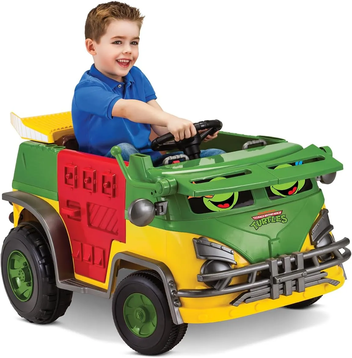 Kid Trax Teenage Mutant Ninja Turtles 12V Ride-On Party Wagon - Ultimate TMNT Electric Car for Kids with Lights, Sounds, Parental Control, Long-Lasting Battery, and Speeds up to 5 MPH