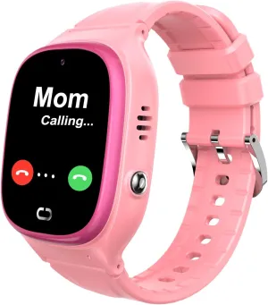 Kids Smart Watch with GPS Tracker,Waterproof Smartwatch for Kid with Voice Chat Call Pedometer SOS Camera Alarm Clock 12hrs Time HD Touch Screen Birthday Gifts for 3-12 Years Girls Boys (Pink)