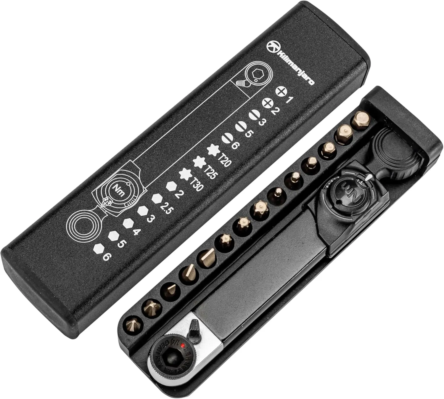 Kilimanjaro Cycle Series 15-in-1 Bike Tool, Precision Torque Wrench and Bits for Bicycle Repair, Storage Case - 910546ECE