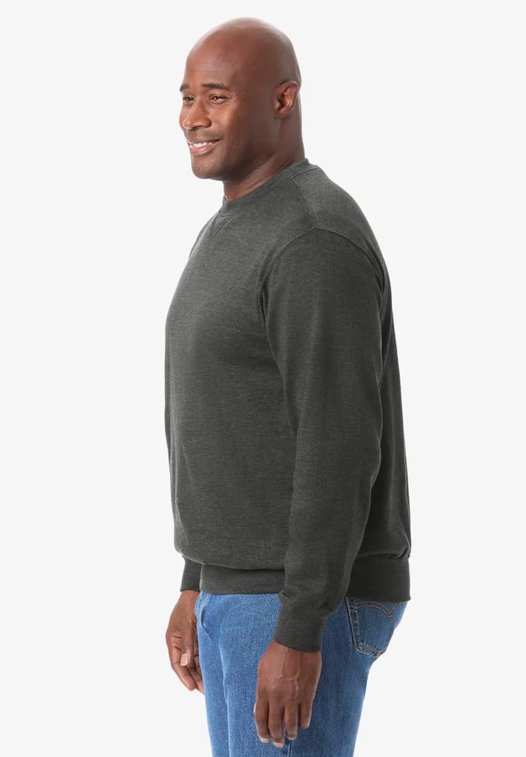 KingSize Men's Big & Tall Tall Ultra-Light Comfort Fleece Crewneck Sweatshirt