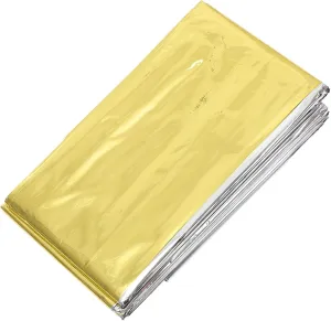 Kisangel 10pcs Outdoor Survival Blanket Thermal Insulation Camping Blankets for Hiking Emergency Supplies Lightweight Compact for Outdoor Activities and Travel