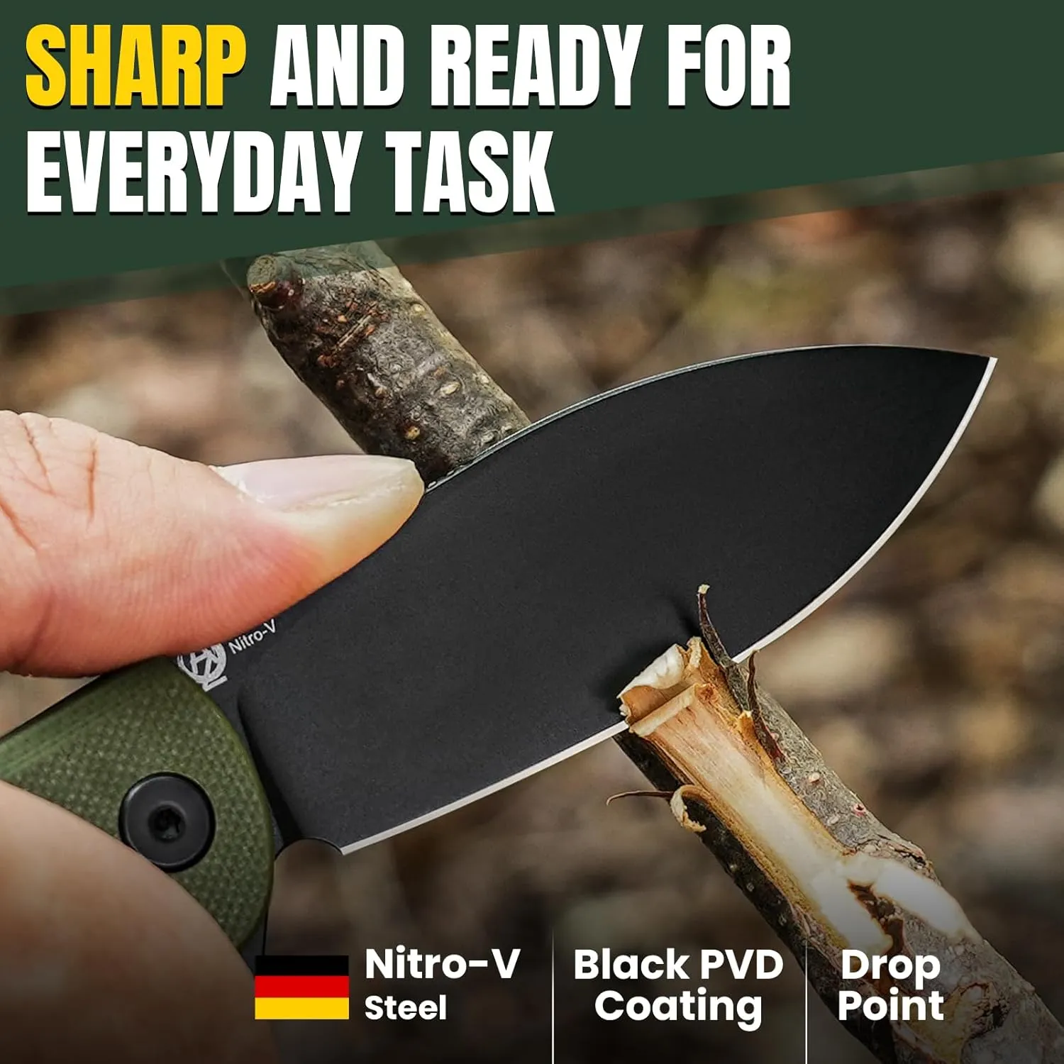 Kizer Infinity Pocket Knife, 3.09 In Nitro-V Steel Blade G10 Handle Folding Knife, Small EDC with Reversible Clip, Utility Knife for Men Women Everyday Carry Sharp Camping Hiking V3579M2