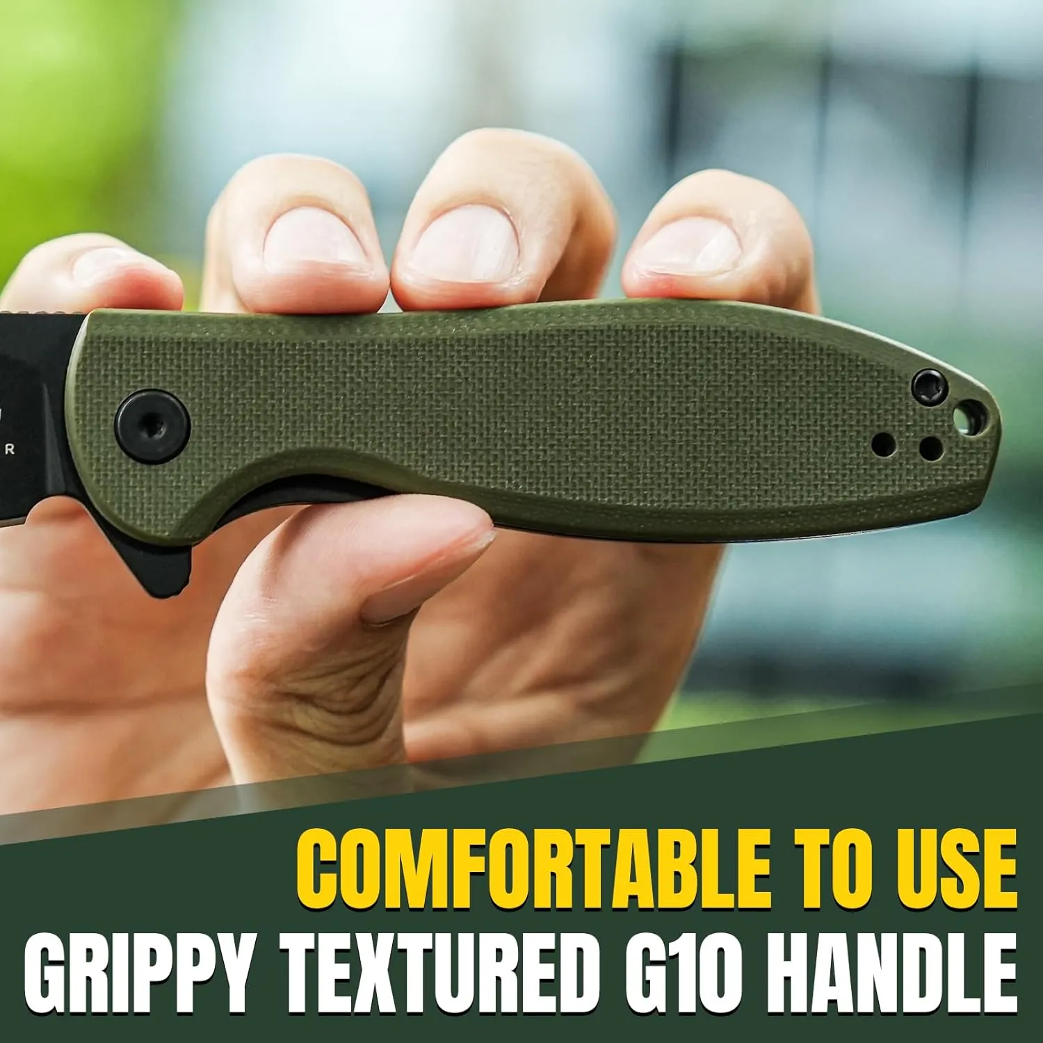 Kizer Infinity Pocket Knife, 3.09 In Nitro-V Steel Blade G10 Handle Folding Knife, Small EDC with Reversible Clip, Utility Knife for Men Women Everyday Carry Sharp Camping Hiking V3579M2