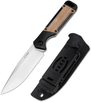 Kizer Militaw Fixed Blade Knife with Sheath, Nitro V Blade Camping Knife with G10 & Micarta Handle, Fixed Blade EDC Knife for Men Women Gift, Outdoor Hunting Hiking Survival Knives 1067A2