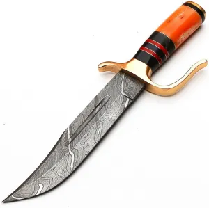 Knives - Custom Handmade 12 Inch knife - Hand Forged Damascus steel Knife - Knife With Sheath, Mnbn-8747