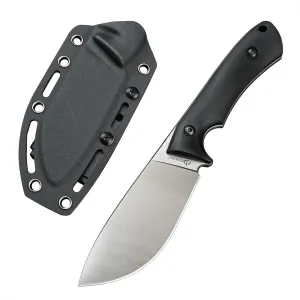 Knives D2 Steel Tactical Fixed Blade Knife with kydex sheath for Men EDC Outdoor Camping Survival Hunting (Black handle)
