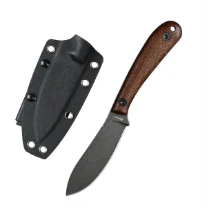 Knives DC53 Steel Tactical Fixed Blade Knife Micarta Handle with kydex sheath for Men EDC Outdoor Camping Survival Hunting (Black Micarta)