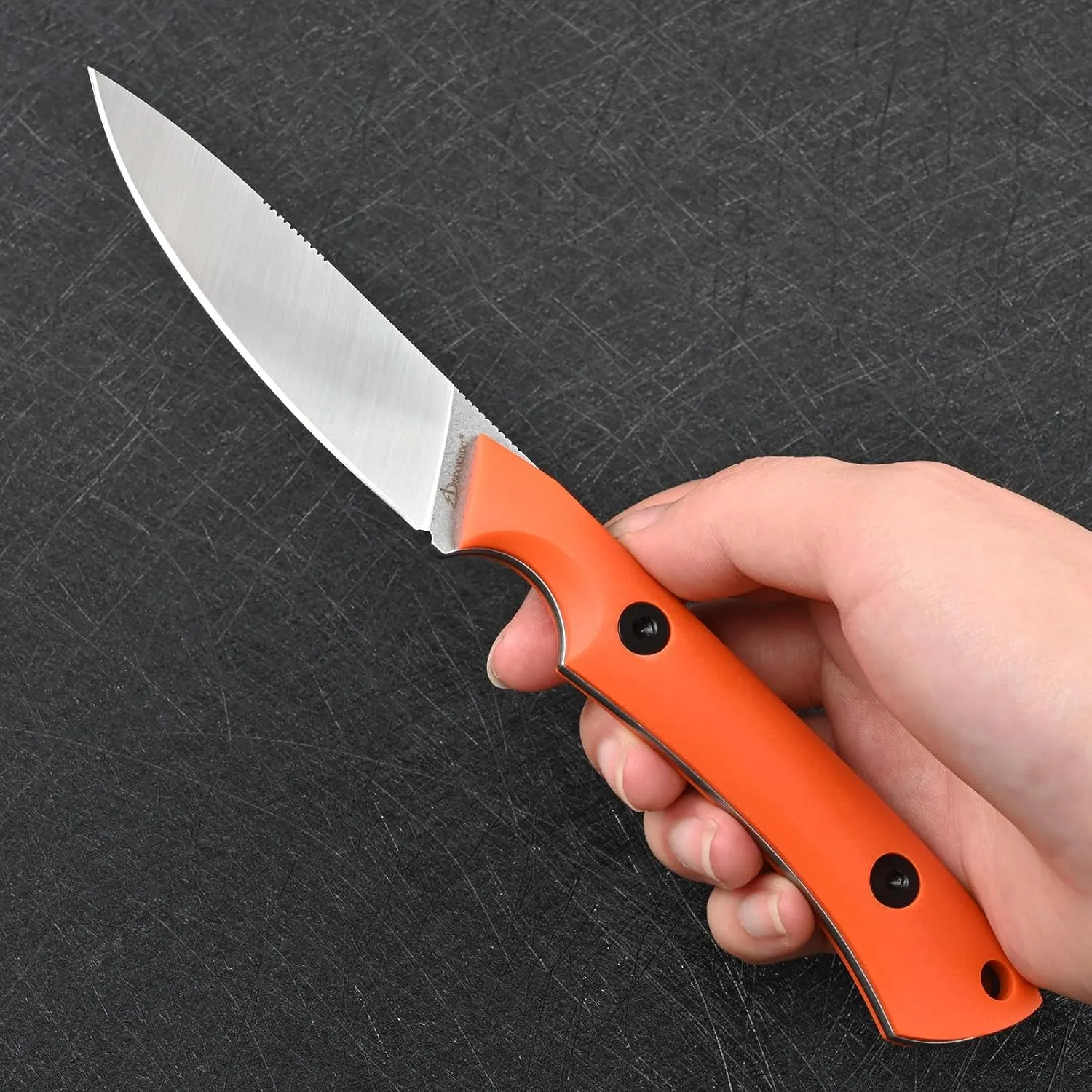 Knives DC53 Steel Tactical Fixed Blade Knife with kydex sheath for Men EDC Outdoor Camping Survival Hunting (White G10 Orange)