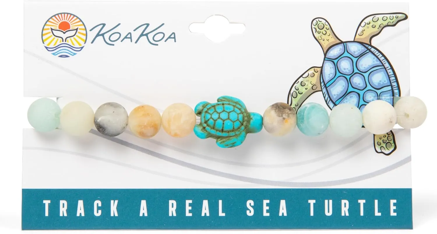 KoaKoa Classic Sea Turtle Tracking Bracelet, helps save sea turtles, one size fits most Men and Women
